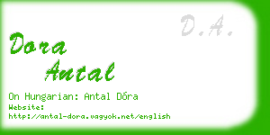 dora antal business card