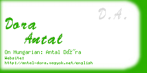 dora antal business card